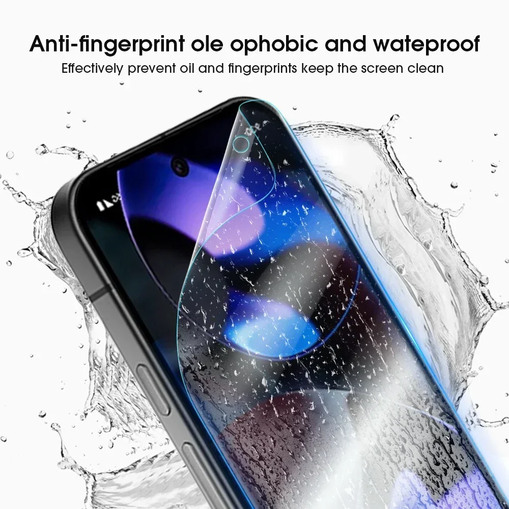 Filme de Hidrogel Flexível para Google Pixel 9, 9 Pro, 9 Pro, 9 XL, Protetores de Tela TPU Macio, Transparente HD, Anti-riscos, Película Protetora