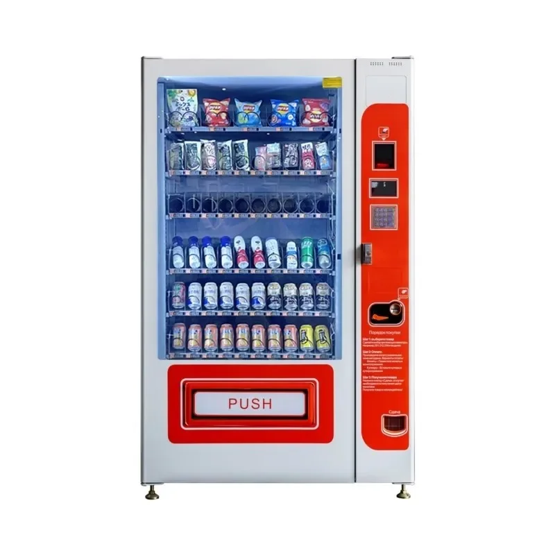 Máquina de venda automática de lanches, combinação de refrigerantes, água engarrafada, bebida fria, lanche automático, máquina de venda automática