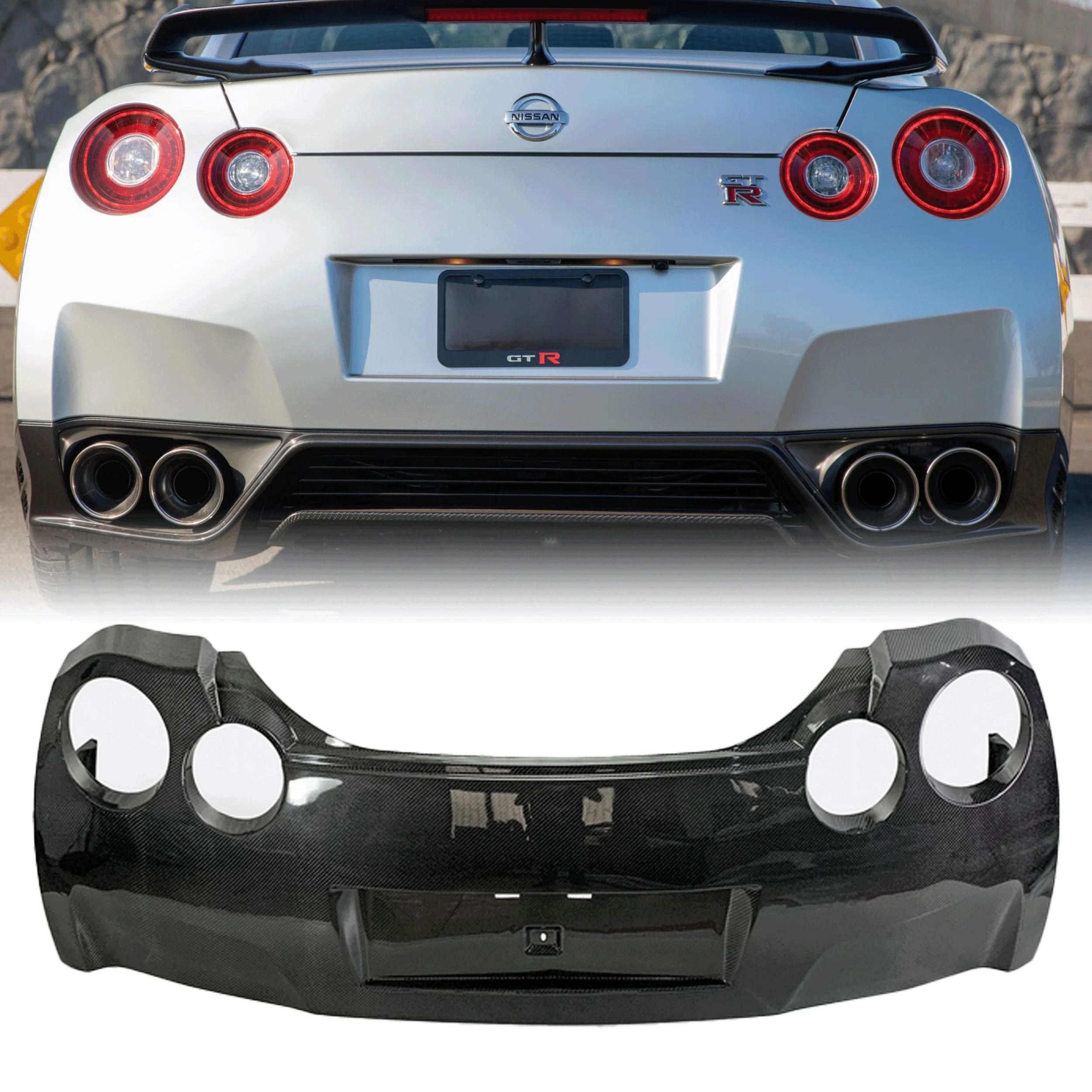 

Auto parts Nissan GTR R35 OEM carbon fiber rear bumper