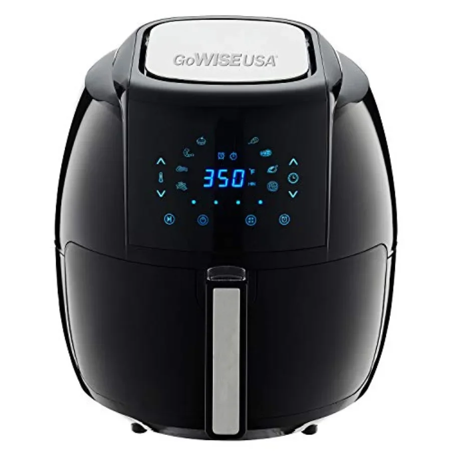 FirmHome StoreUSA 1700-Watt 5.8-QT 8-in-1 Digital Air Fryer With Recipe Book Black