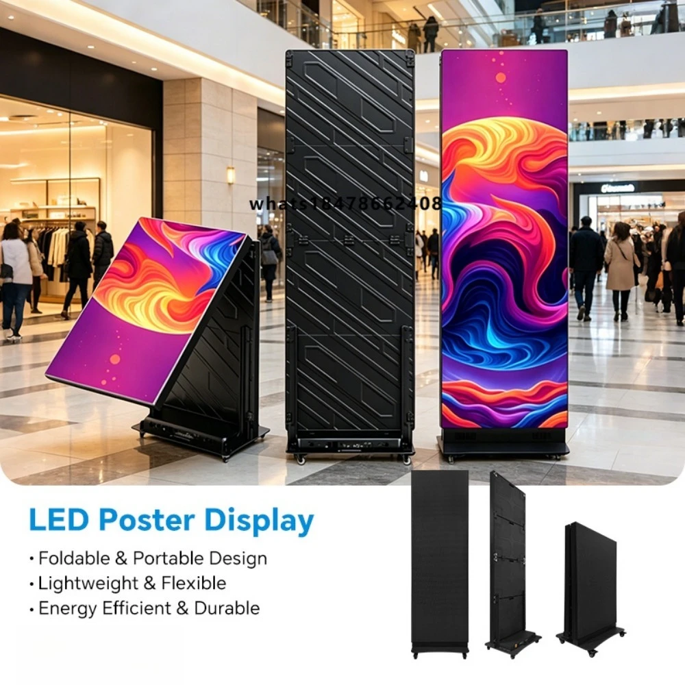 Wholesale P2.5 LED Video Display Movable LED Display Customized Size Indoor LED Poster Advertising Product Display