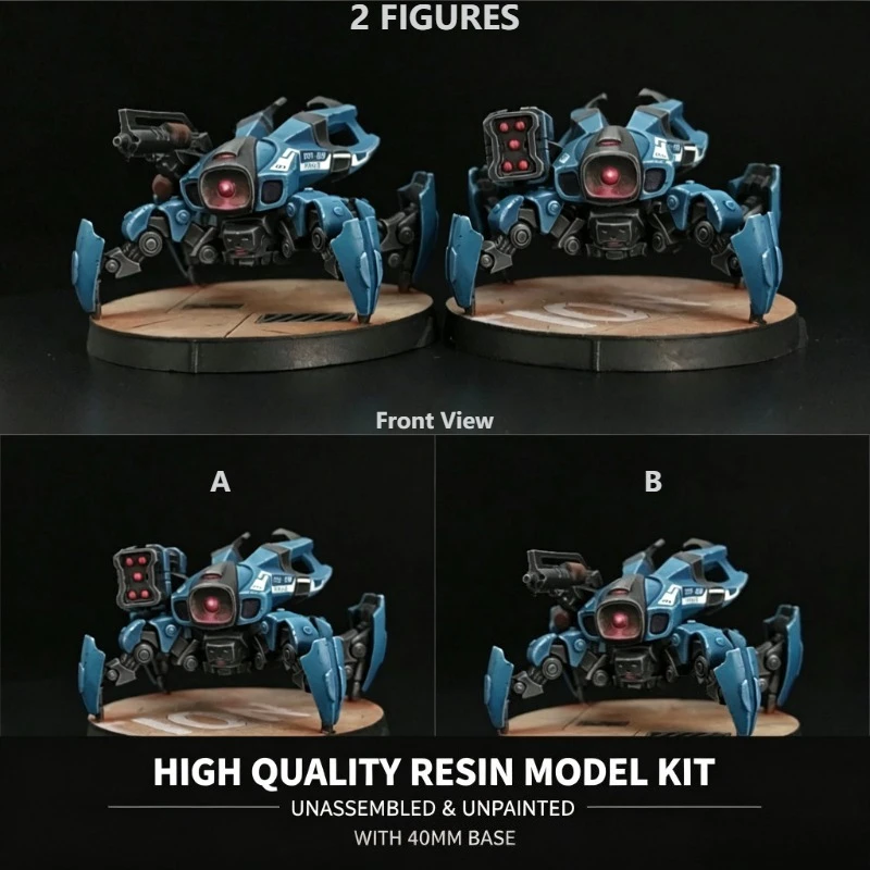 40mm Base Diecast Resin Assembled Model Kit War Game Chess PanOceania Dronbot Remotes Unassembled Unpainted
