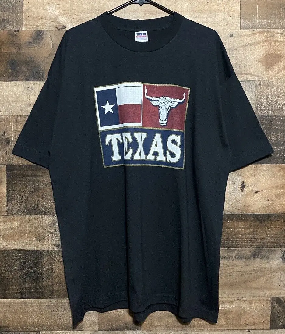 Camiseta Vintage con bandera de Texas Bull, talla XXL