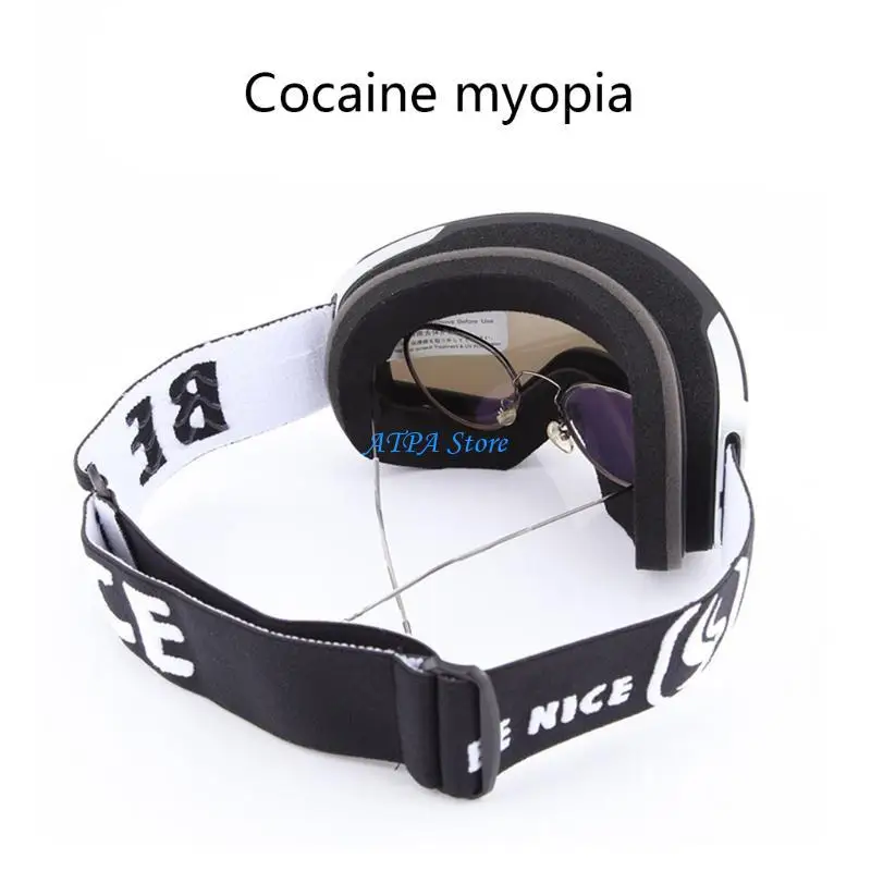 U13C Ski Goggles Snowboard Winter Snow Sports Lens Double Layers Anti-fog Skiing Glasses UV for Protection Skating
