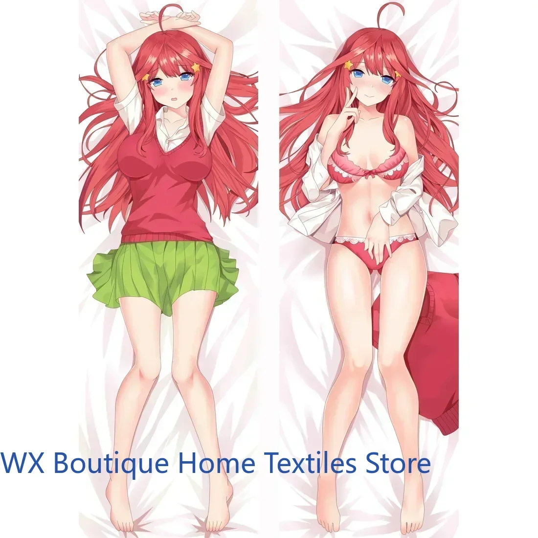 

Квинтэссенция квинтуплетов наволочка аниме Dakimakura Waifu Otaku обнимающее тело Накано Ицуки наволочка