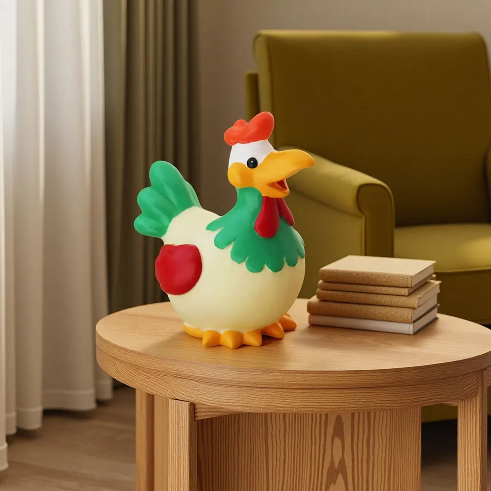 Tirelire en céramique pour enfants, jolie tirelire en poulet de bon augure, ornement de bureau, décor de chambre à coucher, cadeau d'anniversaire pour fille et garçon