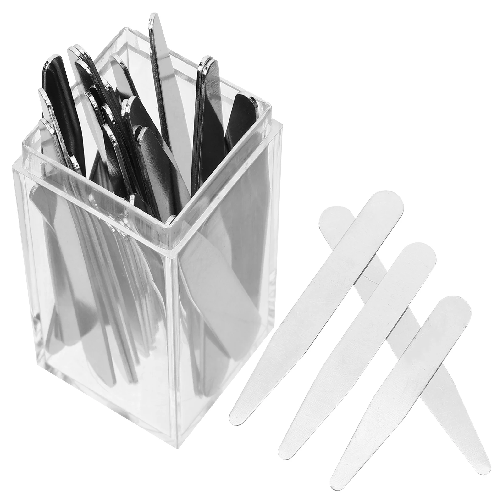 

36pcs Reusable Shirt Collar Stays Smooth Rounded Edges Wrinkle Prevention Mens Dress Shirts Denim Clothes Professional