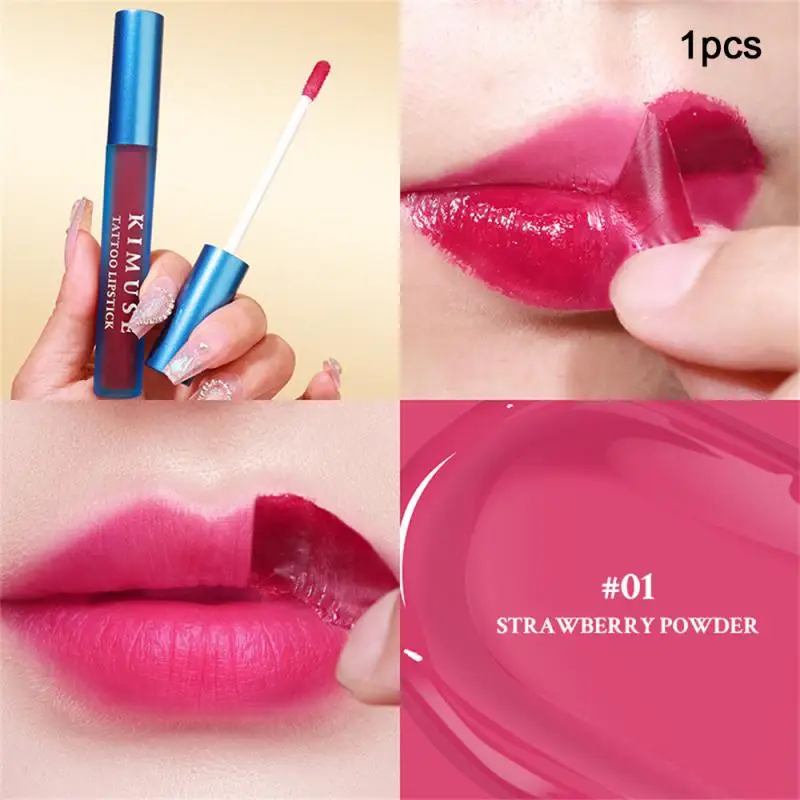 1/3Pcs Tear off Lip Gloss Matte Lip Glaze Moisture Tinted Red Dyed Liquid Lipstick Waterproof Lasting Color Rendering Cosmetics