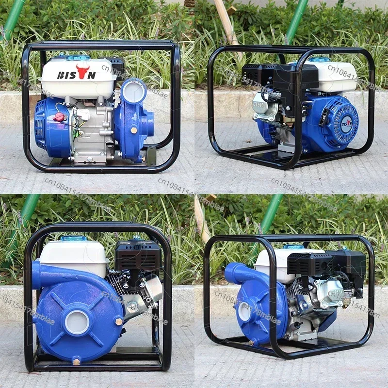 Small Light Weight 2 Inches 7h P 7m Suction High Flow  Pressure Petrol Cast Iron Agriculture Irrigation Water Pump