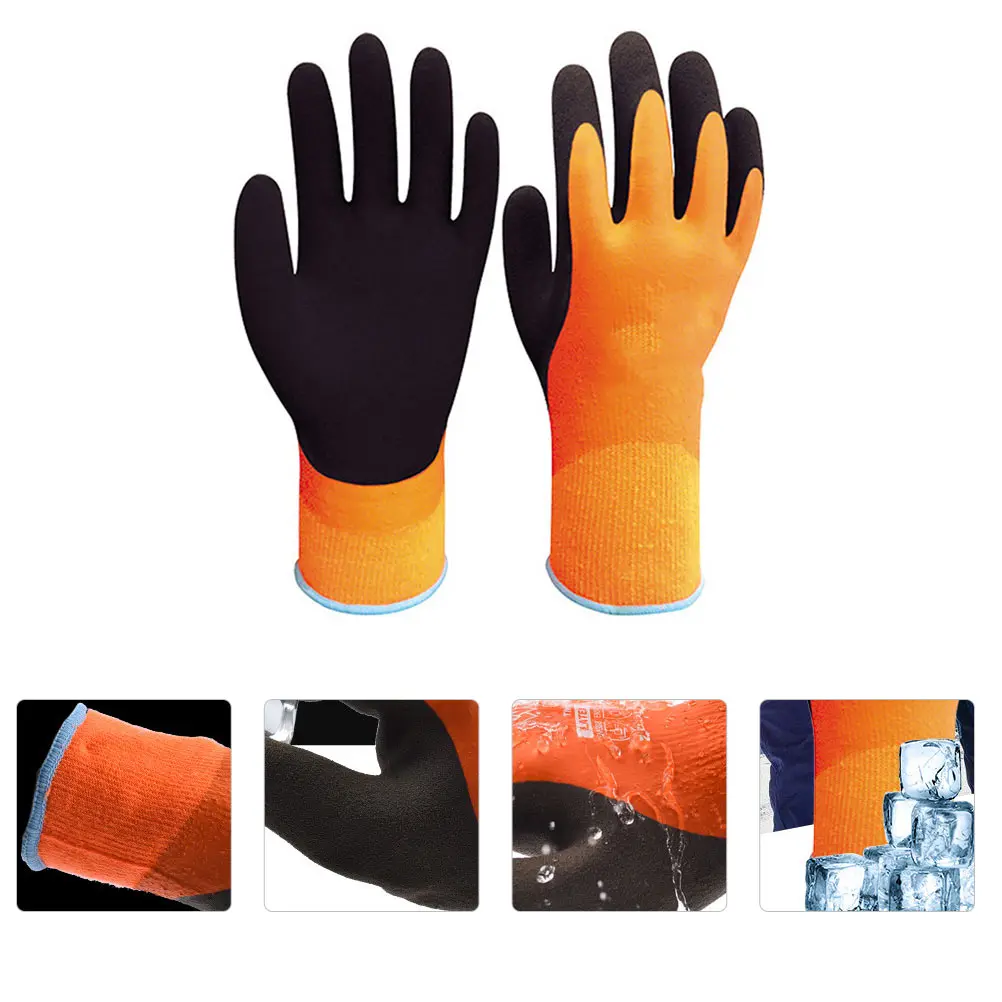 

1 Pair Waterproof Cold-Proof Warm Gloves Winter Gardening Durable Rubber Comfortable Lightweight Protective Hand