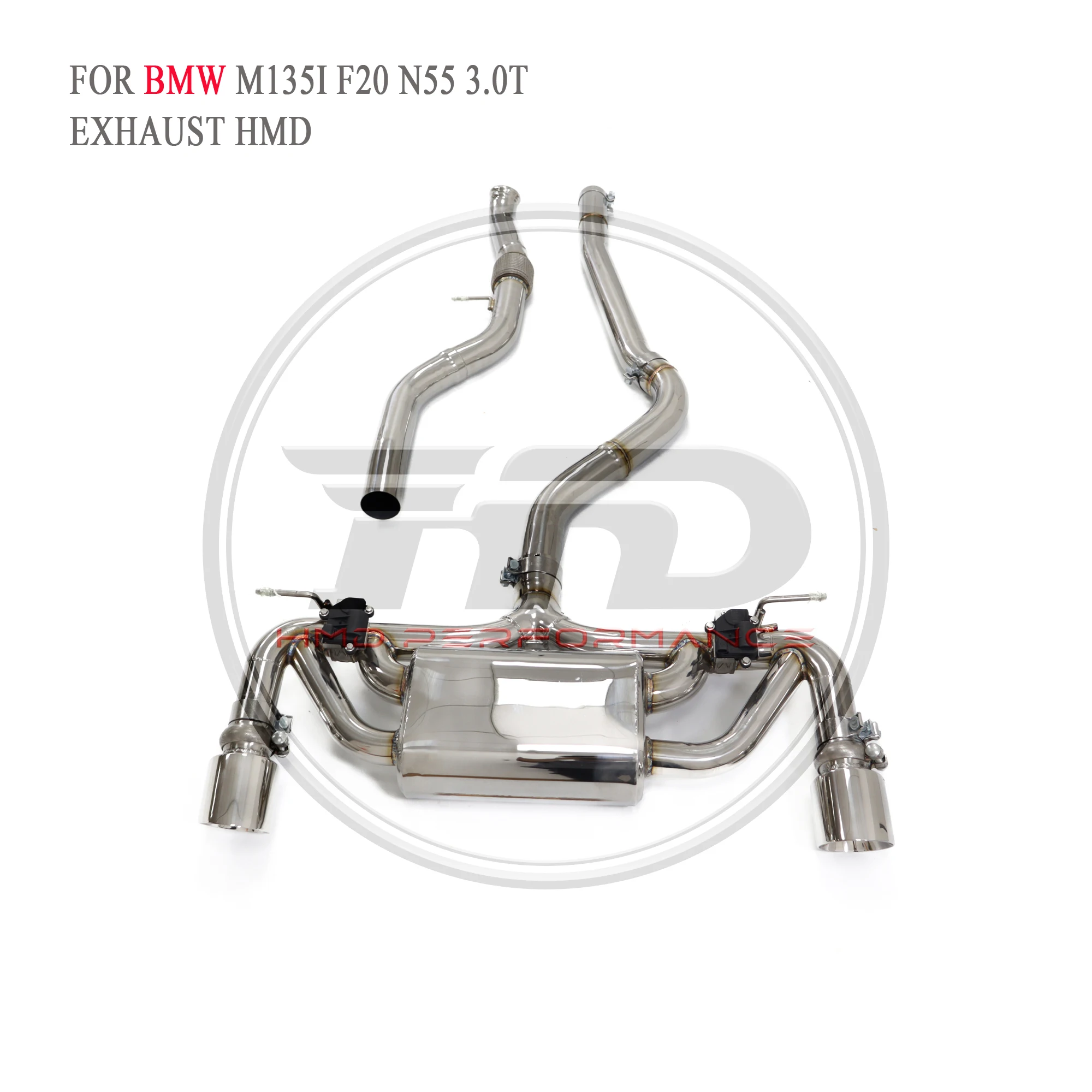 

HMD выхлопная система для BMW M135I F20 N55 3,0 T выхлопная система Catback выхлопная труба из нержавеющей стали Улучшенная производительность