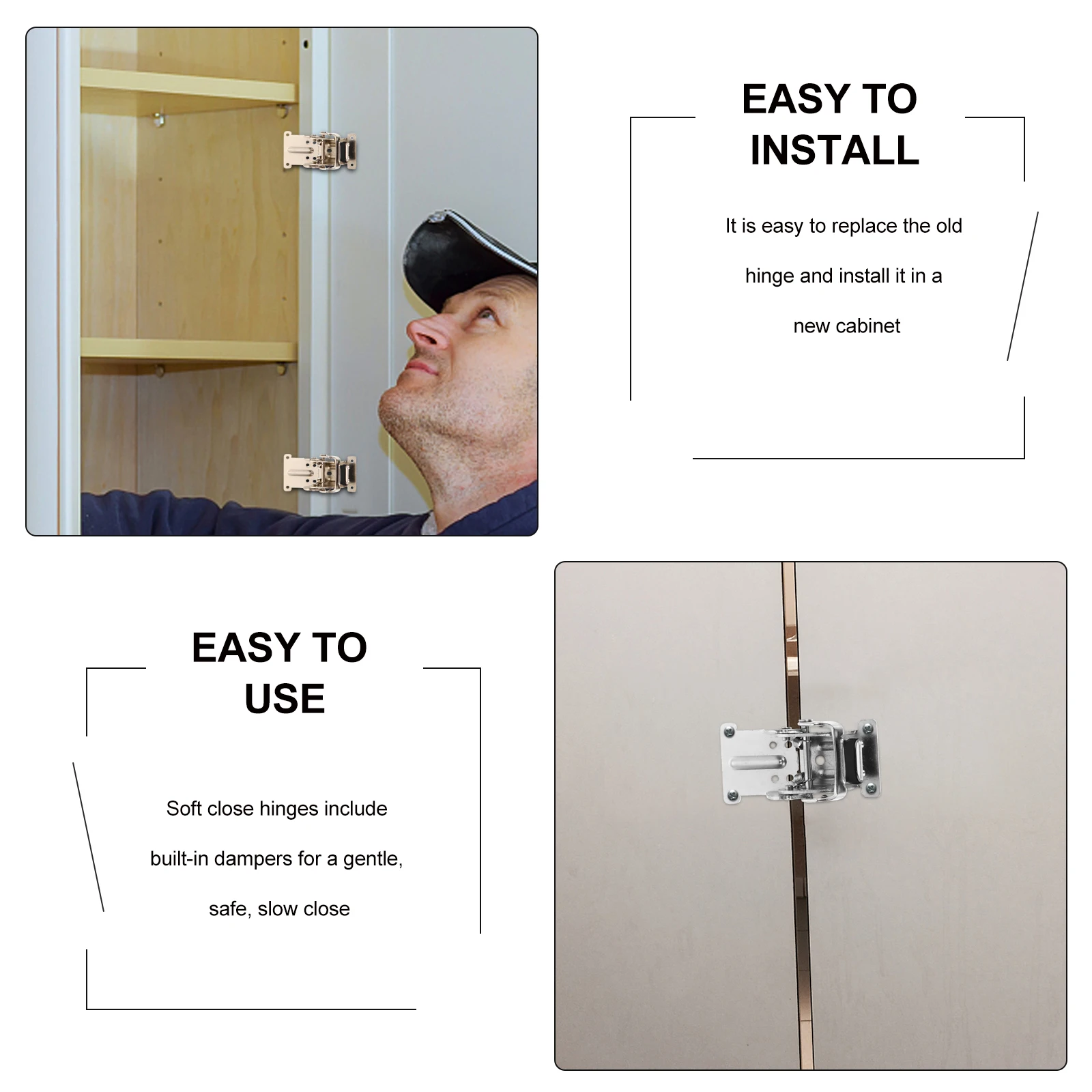

4pcs Folding Hinges Heavy Duty Metal Table Flap Hinge Soft Close Furniture Bracket Hidden Shelf Holder Durable Iron Hinge For