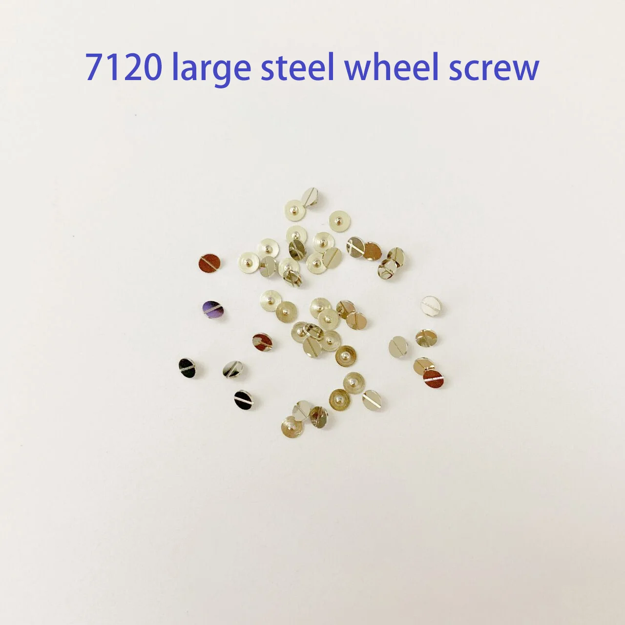 Tornillo de rueda grande de acero, accesorio para reloj, adecuado para piezas de tornillo doméstico de movimiento 7120