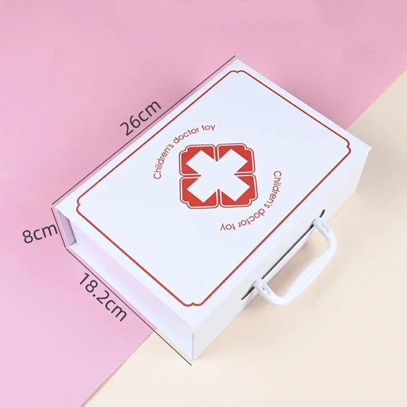 Giochi di finzione in legno Giocattoli educativi da dottore per bambini Set di cassette per medicinali di simulazione medica per giochi di ruolo per bambini Finta