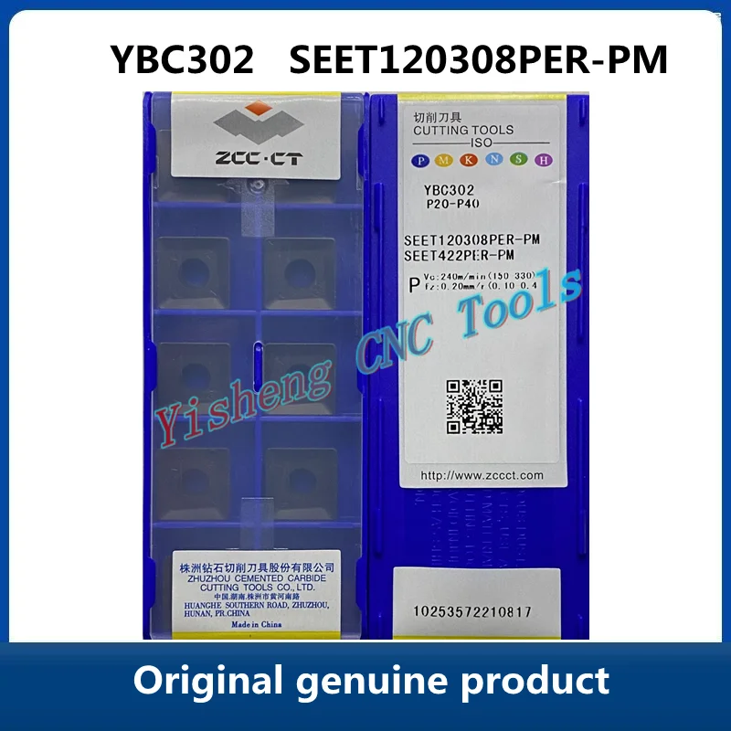 

Free Shipping Original ZCC CT SEET YBD252 YBM351 SEET120308PER-PM YBC302 Milling Cutter Inserts CNC cutting tools