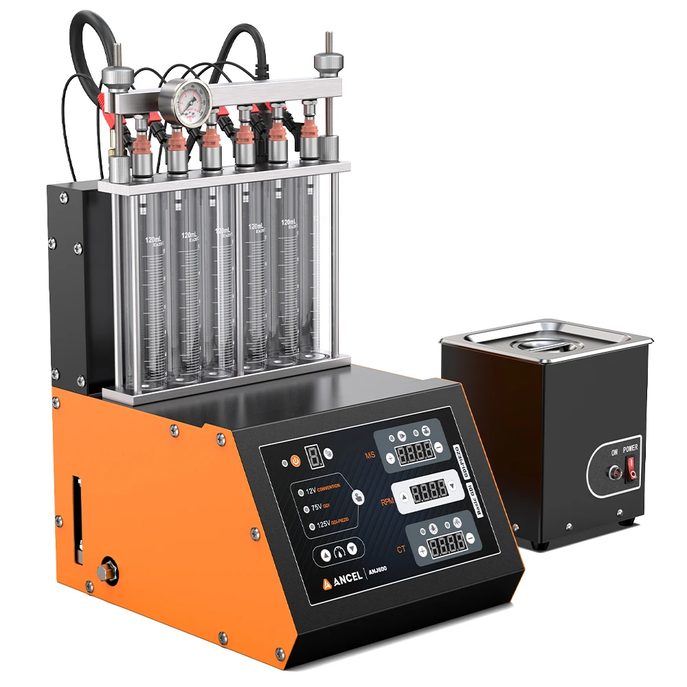 

ANCEL ANJ600 GDI Piezo Ali Ultrasonic Wave Cleaning Tools 110V 220V 6 Cylinder Fuel Injector Cleaner Tester For Car Motorcycle