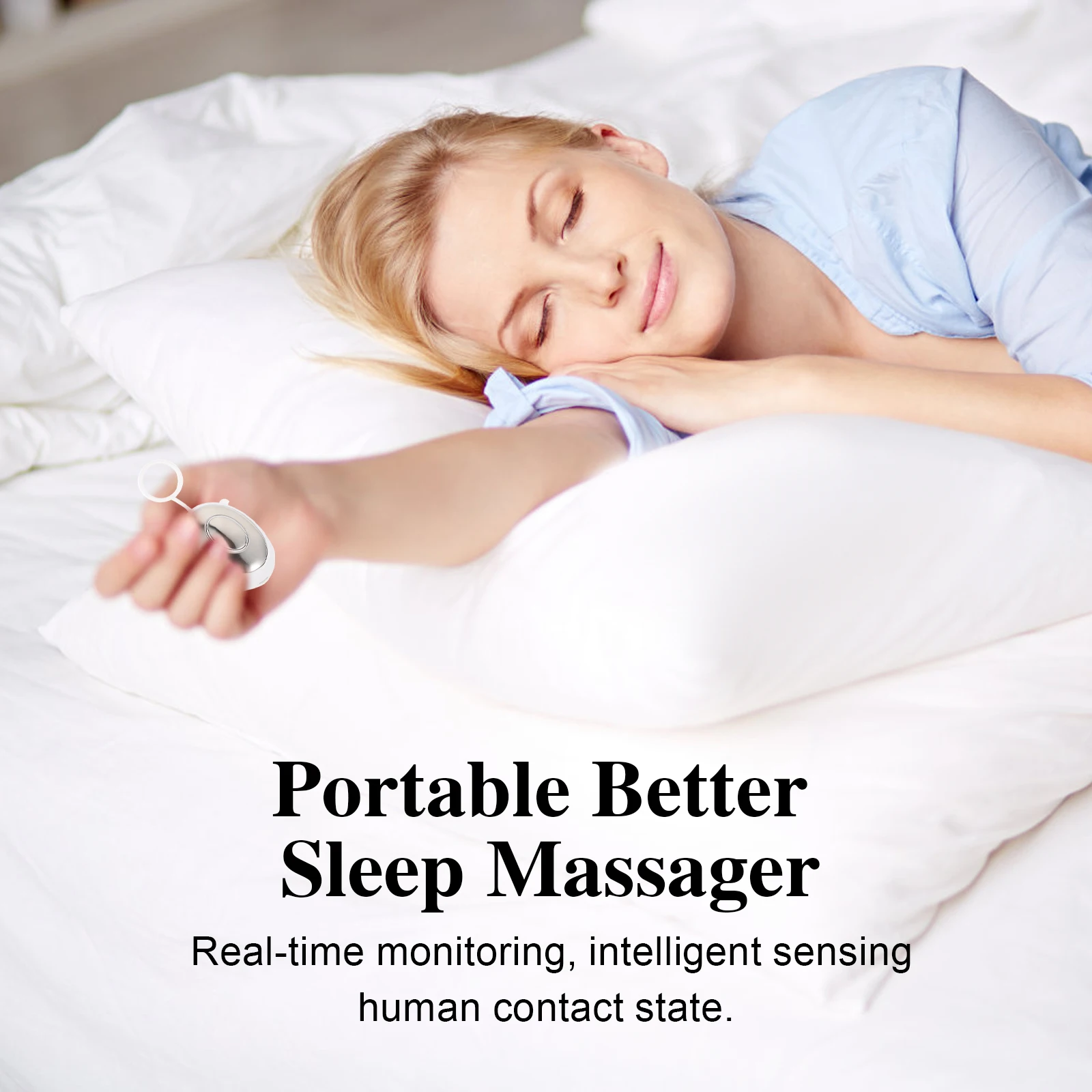 

1 set Rechargeable Usb Sleep Instrument Smart Portable Stress Relief Massager Electric Better Sleep Aid Mini Head Massager For
