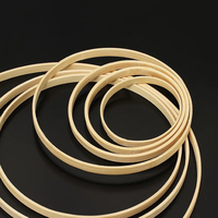 5Pcs Floral Wreath Hoop Wooden Ring DIY Catcher Craft Supplies Wood Wreath Macrame Bamboo Circle Hoop Wedding Christmas Decor