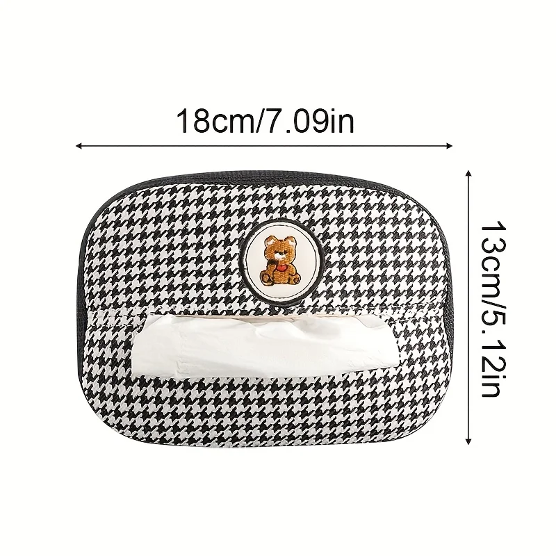 Car tissue box, comfortable linen car tissue box, high-end multi-functional drawer box, car storage tissue box