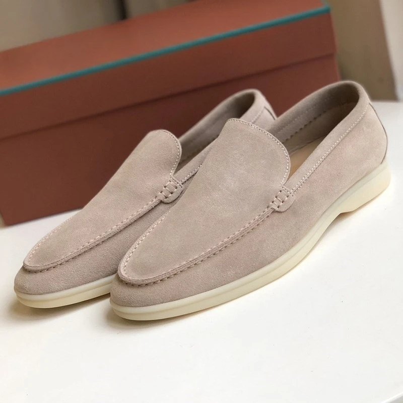 

New Men's Low-cut Breathable Loafers High Leather Men's Flat Leather Wear-resistant Non-slip Casual Shoes Men's Shoes