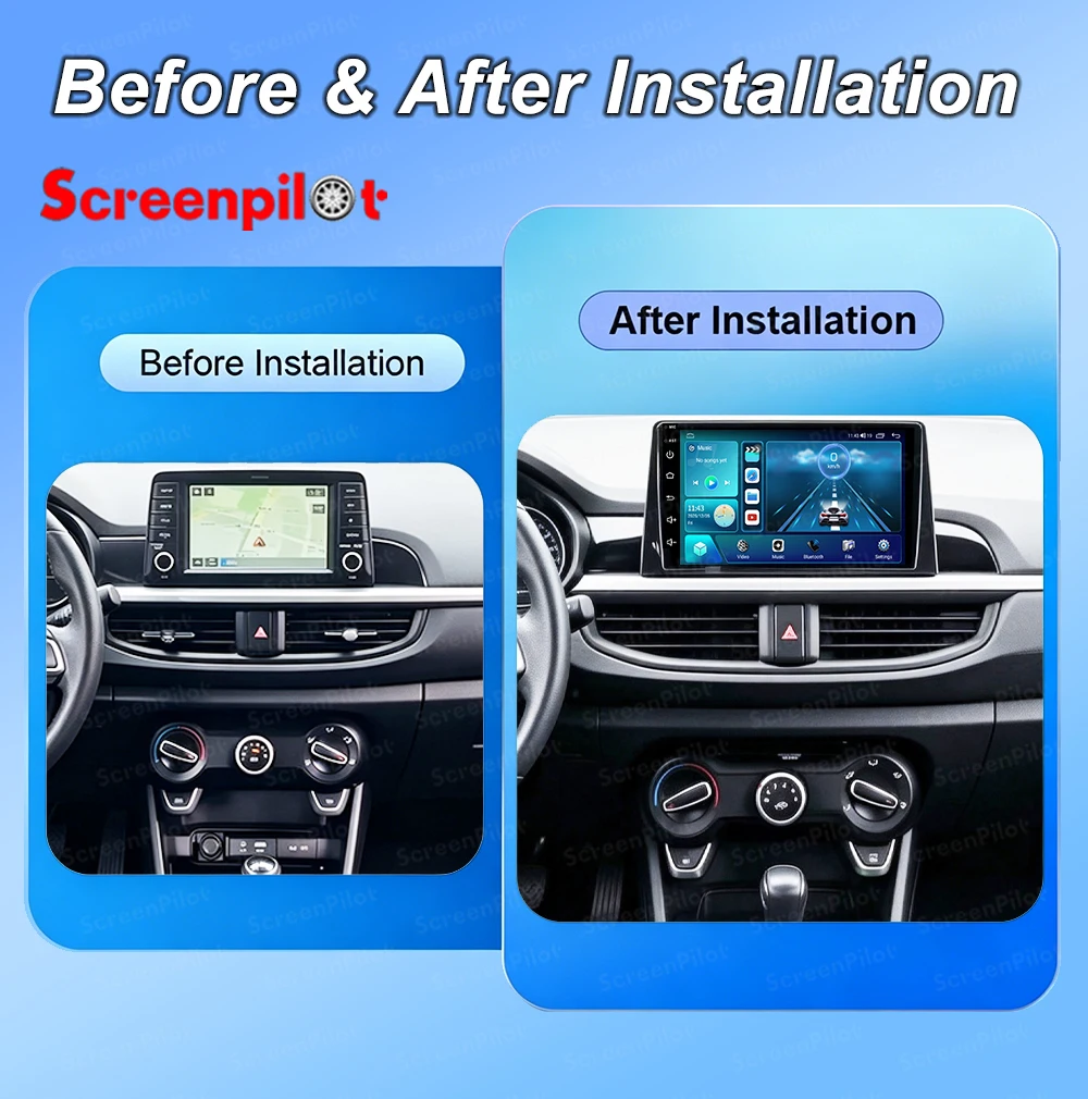 Android 16 For KIA Morning 3 Picanto 2016-2023 Car Radio Stereo Head Unit Multimedia Video Player GPS Navigation 2K QLED 9 inch