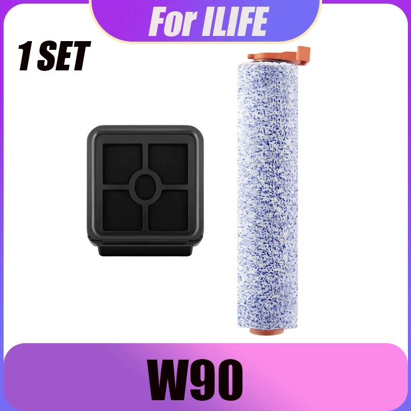 

2pcs Kit For ILIFE W90 Original Hepa Filter Roller Brush Kit Cordless Vacuum Cleaner Parts Accessories Cleaning Robot Parts