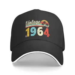 2024 nowość czapki baseballowe 60-letni Vintage 1964 60 urodziny prezent na czapka typu Trucker codzienne nakrycia głowy regulowane