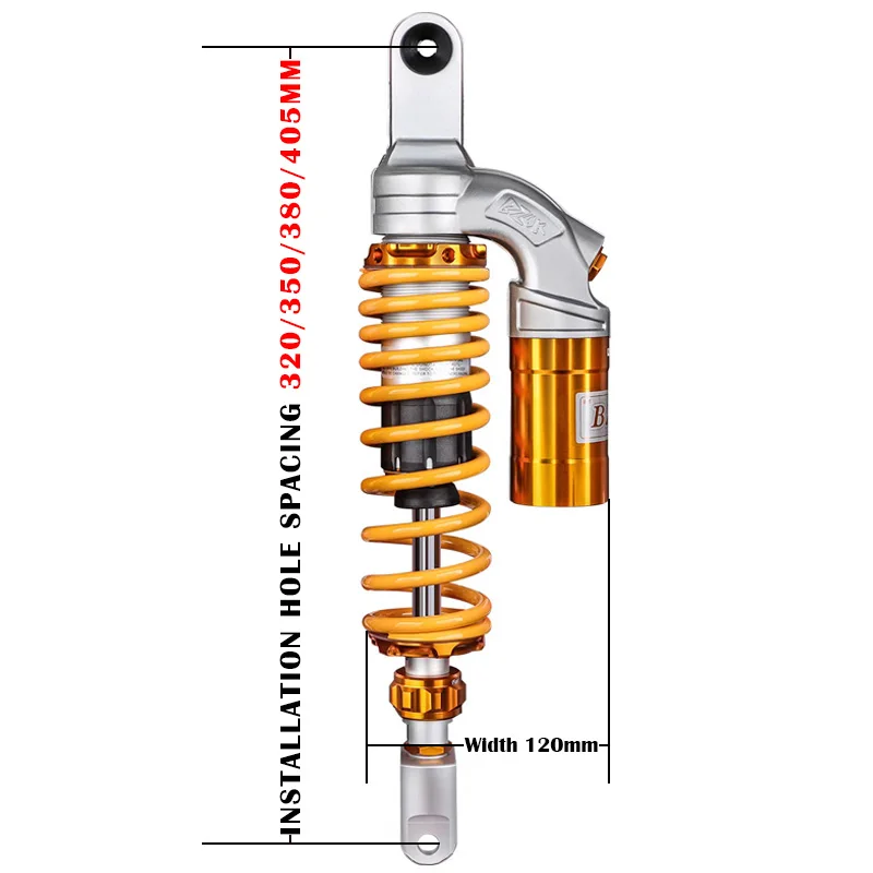 KU1 High Quality  Motorcycle Shock Absorber Metal & Aluminium 320mm/350mm/380mm/405mm Length New Condition
