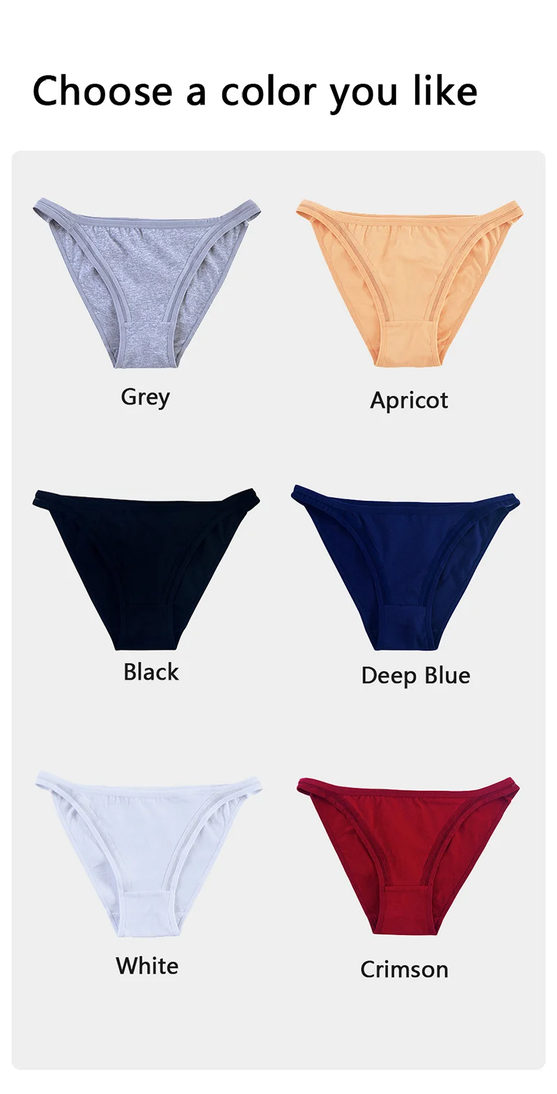 1Pc Baumwolle Höschen frauen Niedrigen Taille Slips Weibliche Unterwäsche Atmungsaktive Unterhose Komfort Höschen Sexy Dessous M-XL – Detail 9