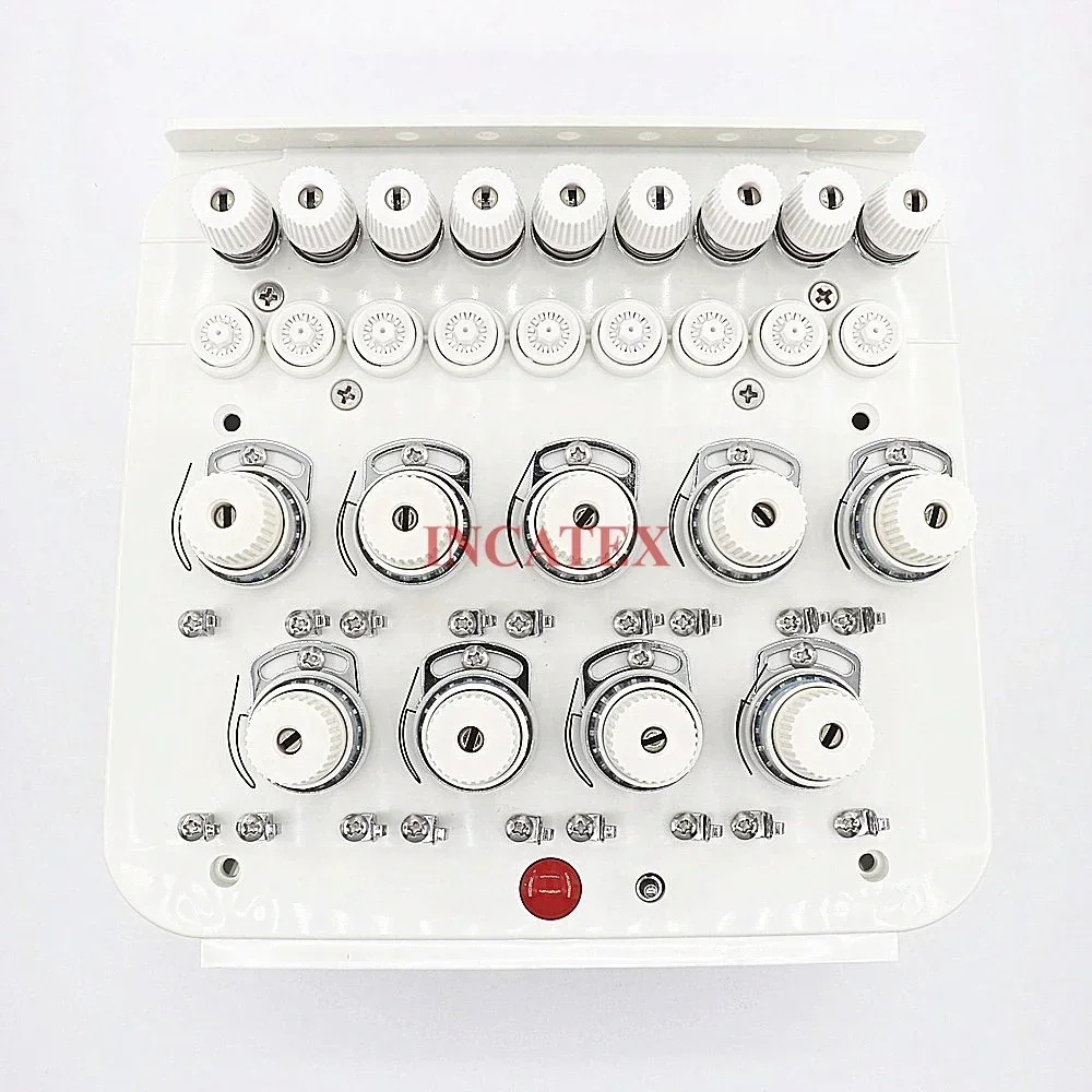 SWF Sunstar Embroidery Machine Spare Parts Genuine Rotary-type Tension Base Set 9 Needles 9 Colors With Electronic Board Card