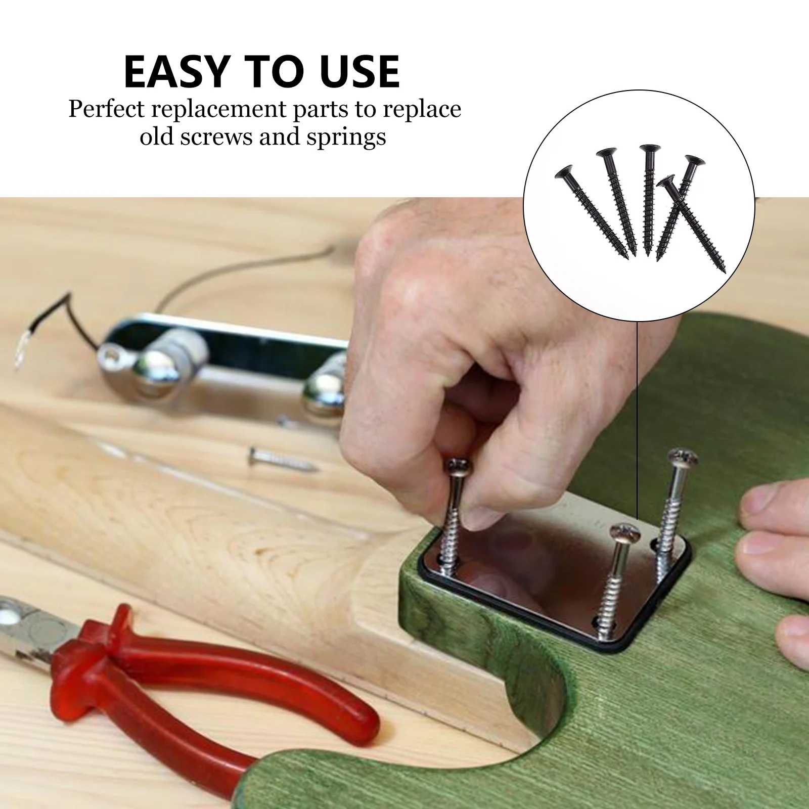 

Guitar Kit Repair Tools Neck Mounting Screws Stainless Steel Accessories
