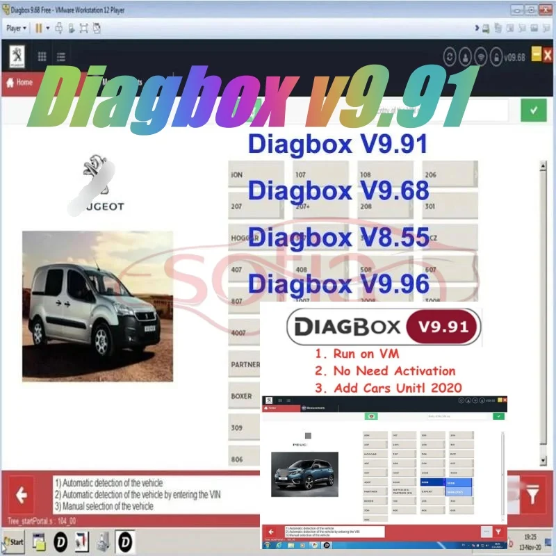 

2025 Newbest tool Diagbox V9.96 V9.91 V9.68 V8.55 Full Update For Lexia3 PP2000 Diagbox 9.96 For CitroenPeogeot Diagnostic Tool