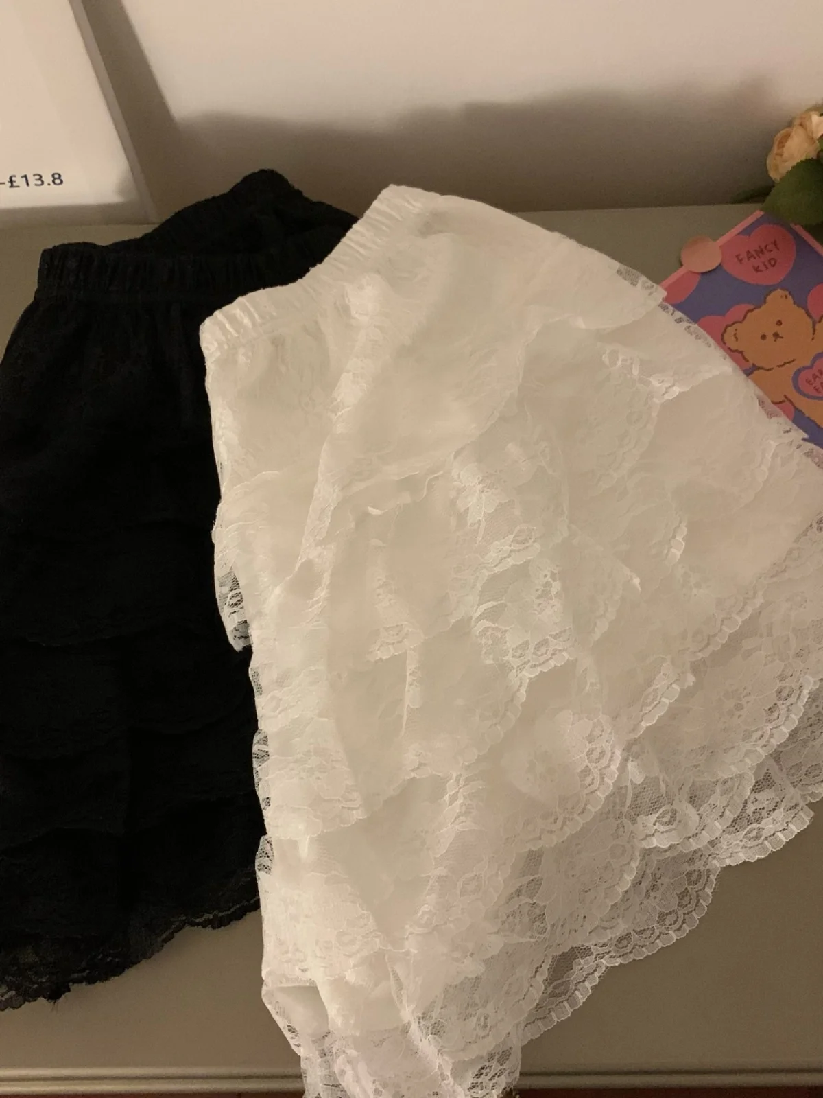 

High Waist Lace Patchwork Shorts Women's Summer New Style Pure Desire Cake Splice Safety Bottoms Anti-Light Shorts