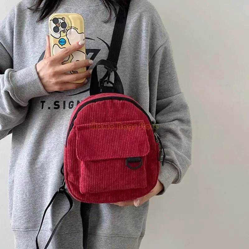 X90d Corduroy Pack Reise Freizeitpack Frauen Girl Fashion Bag Daybag Geschenk für Freund