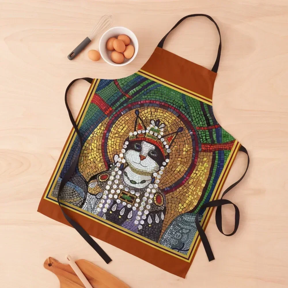 

Theodora's cat Apron Kitchen accessories Household Items Kitchen Things For The Home Waterproof Kitchen Woman Apron