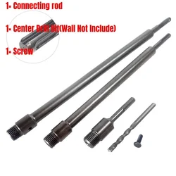 1 Set 110/200/320mm Carbide Round Rod Shank Concrete Stone Wall Hole Saw Connecting Rod For Electric Hammer Drill Bit