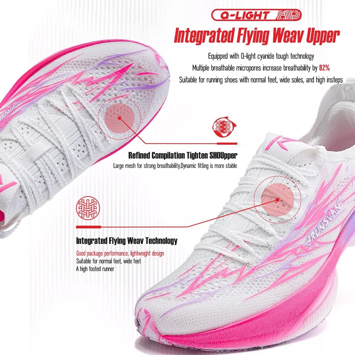 IRUNSVAN Heat 3.0 Marathon Running Shoes Full Foot Carbon Fiber Board Breathable Shock Absorbent Men's Sports Shoes