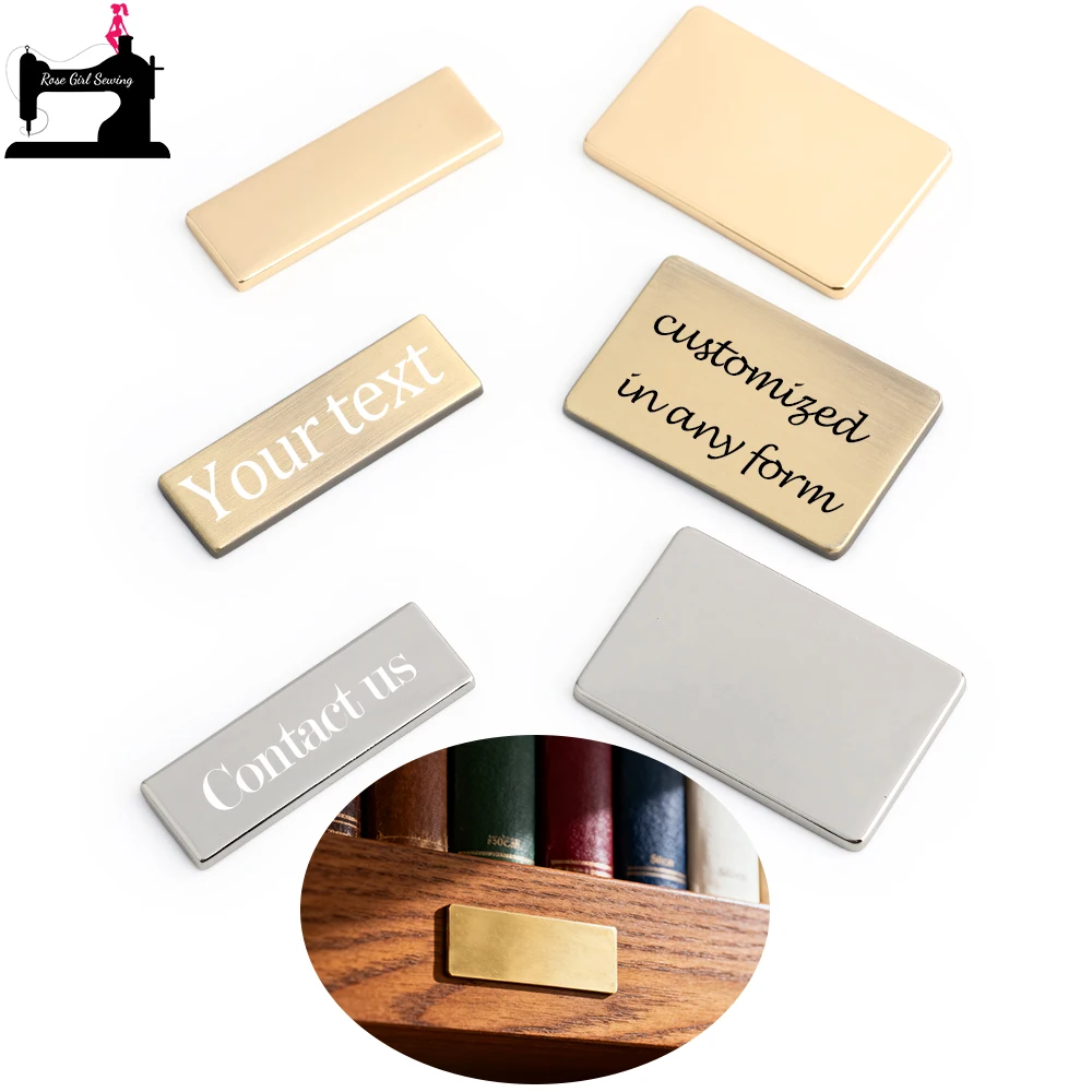 

50 шт., белый/черный шрифт, персонализированные индивидуальные этикетки для DIY, табличка на дверь, ворота, офисная стена, имя, знак дома, табличка, сумки, логотип бренда