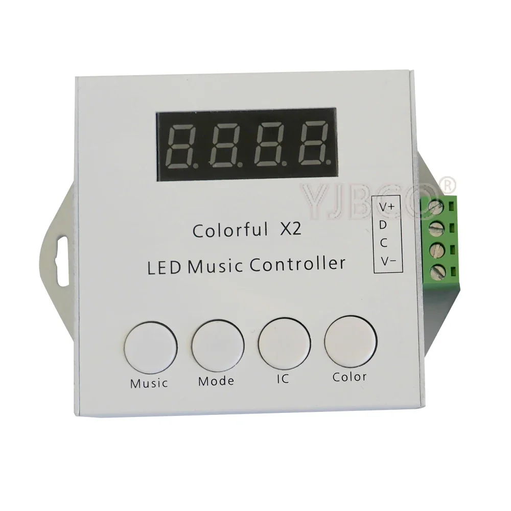 Led Strip Controller Music Colorful X2 Max 1000 Pixels WS2812B WS2811 SK6812 USC1903 IC Digital With RF Touch Remote