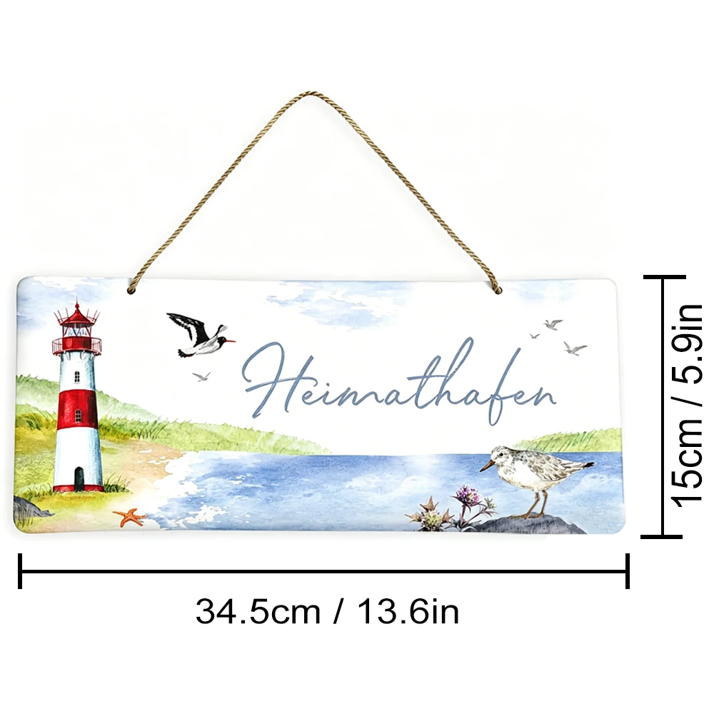 Nautical Home Decor Wood Wall Plaque, Perfect Gift For Beach House Seaside Lover Housewarming Gift Home Decor