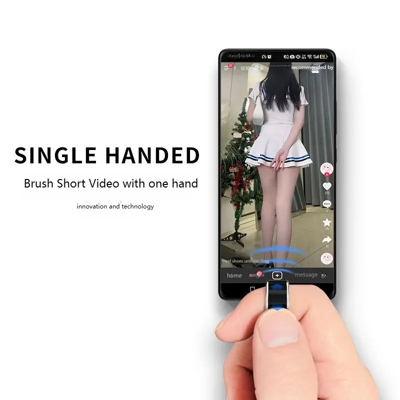 

Mini Bluetooth Ring Mouse PPT Kindle Page Flipper Rechargeable Smart Wireless Remote Control Finger Mouse For Tablet Phone