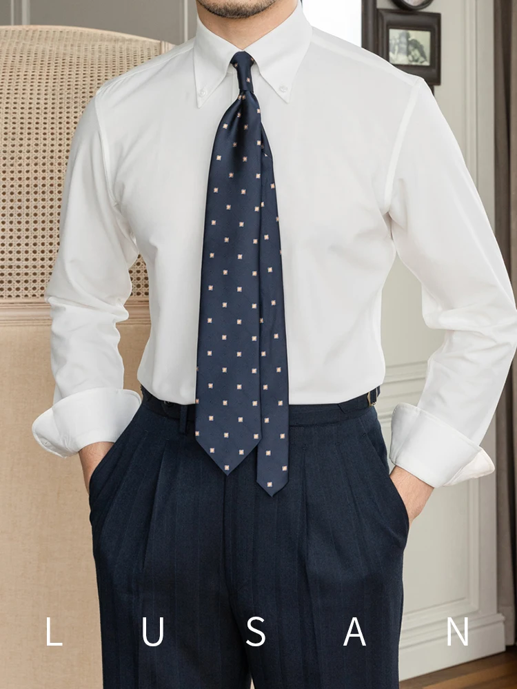High-End New Italian Long-Sleeved Shirt Gentry All-Match Commute Casual Retro Business Shirt Men