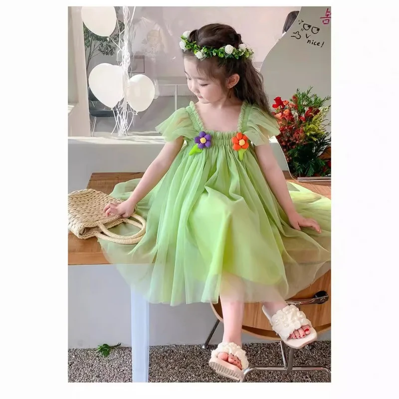 ' Dress2024New Children'S Clothing Baby Princess Dress Girls' Korean Style Summer Kids' Skirt