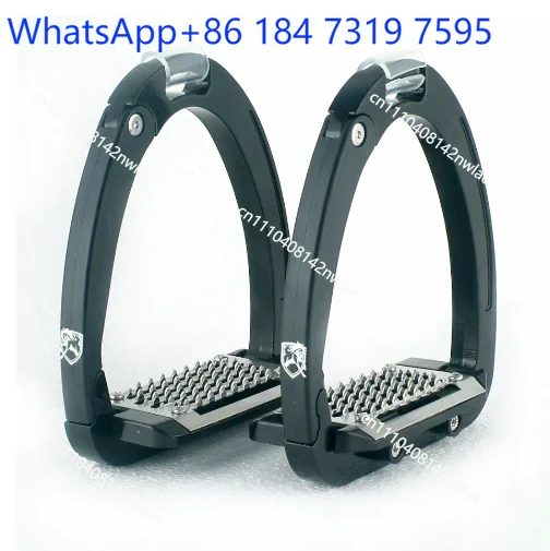 Equestrian Horse Riding Stirrups, 125mm Lightweight Aluminum Alloy Saddle Replacement Parts