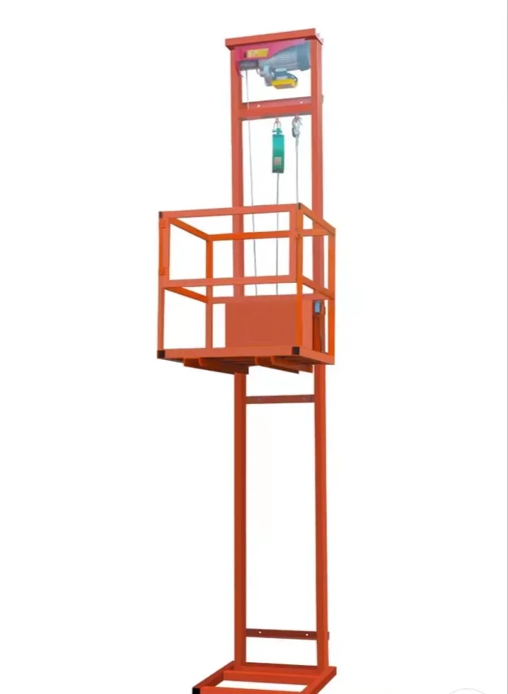 Custom Made Freight Elevator  Small Electric Cargo Lift With Fall Arrest Device