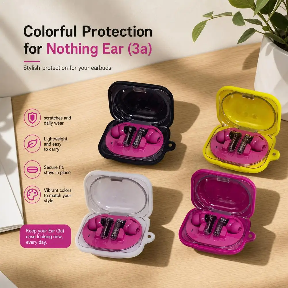 Silicone Case For Nothing Ear (3a) Earbuds Shockproof, Drop-Proof Cover, Full Protection Against Scratches, Bumps & Abrasion