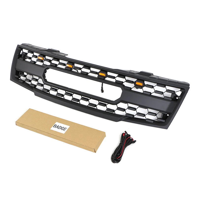 High Quality 2005-2008 Matte Black Auto Parts New Style Front Grille With Light Fit for   FRONTIER Navara D40