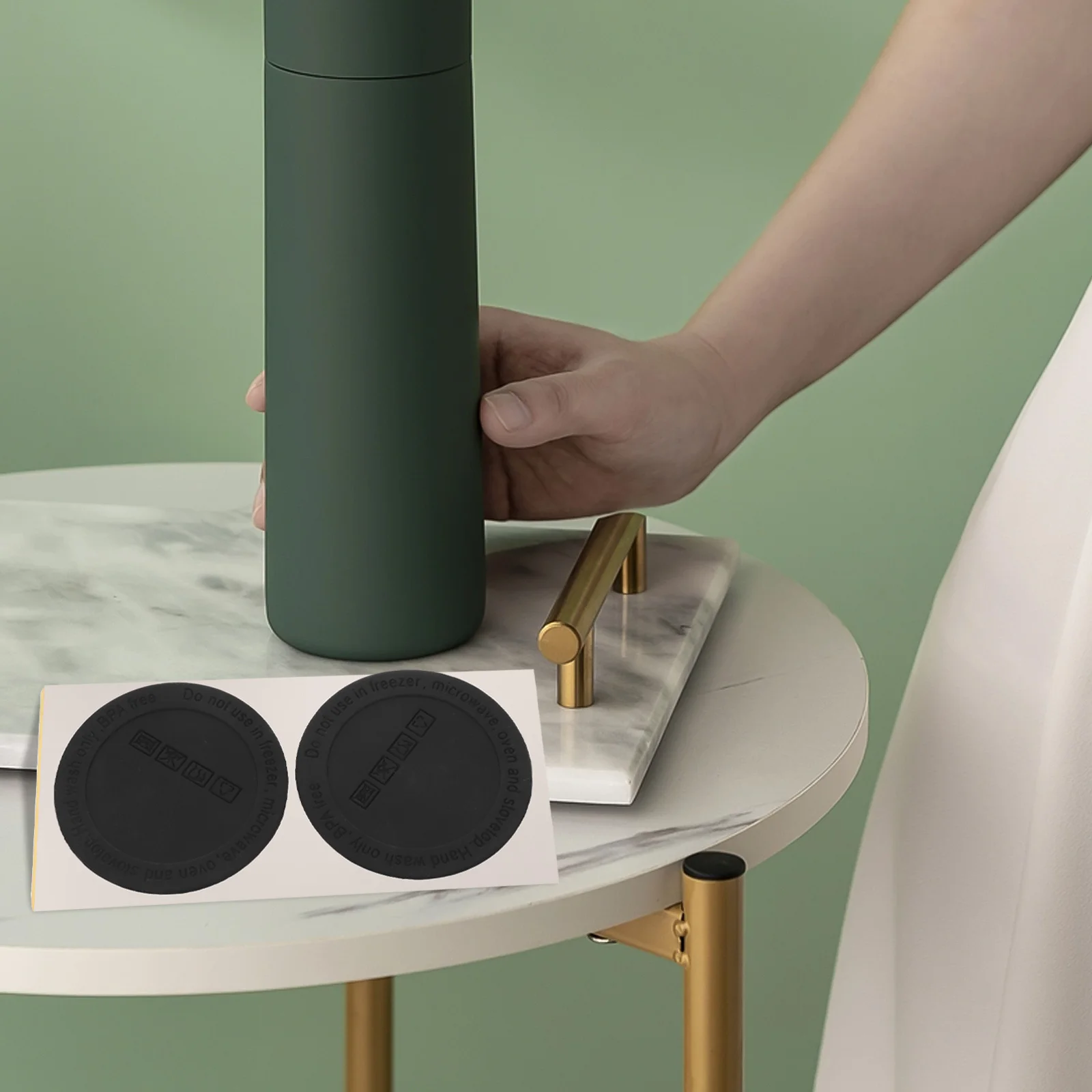 

20Pcs Silicone Anti-Slip Pads Heat-Resistant Tumbler Bottom Protectors Non-Skid Mats for Cups Scratch-Resistant Reusable Home