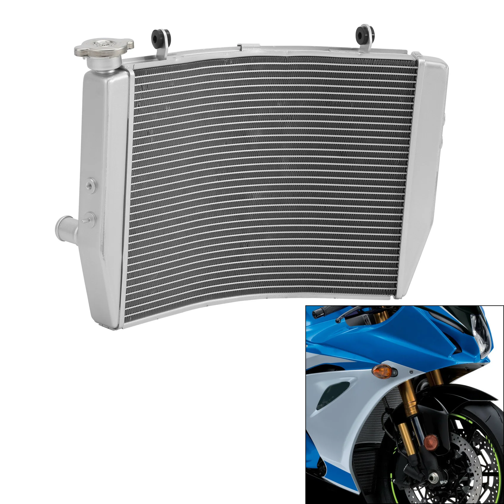Motorcycle Aluminum Engine Radiator Cooler For Suzuki GSXR-1000 GSXR 1000 2017-2025 2023 2022 2021 2020 2019 2018