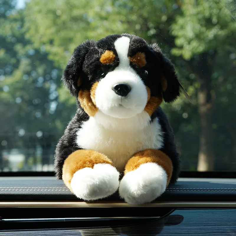 Bernese Mountain Dog 플러시 장난감 부드러운 호주 셰퍼드 박제 동물 강아지 인형 어린이 동반자 선물